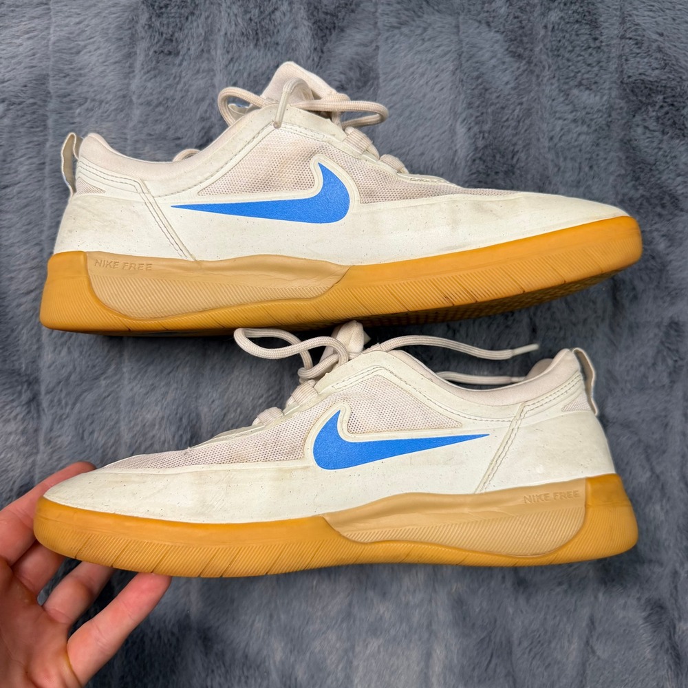 Nike SB Nyjah Free 2 Summit White University Blue Gum BV2078-101 Mens 9